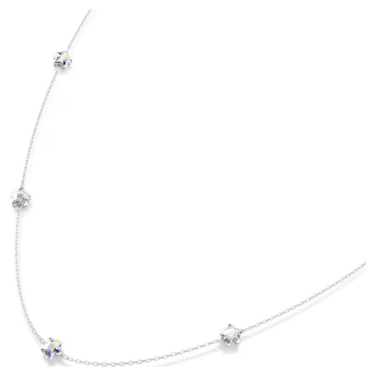 Chroma strandage Star, White, Rhodium plated